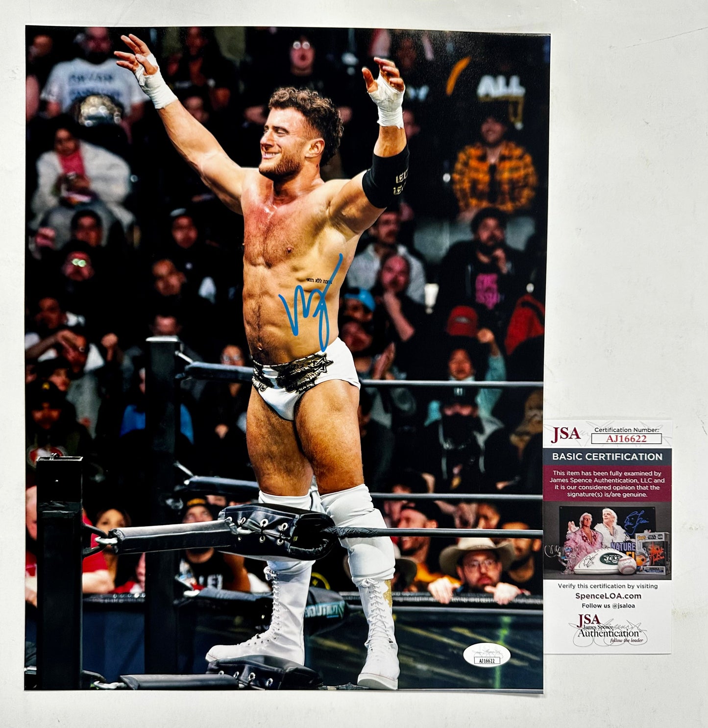 Maxwell Jacob Friedman “MJF” Signed AEW Wrestling Champion 11X14 Photo JSA COA