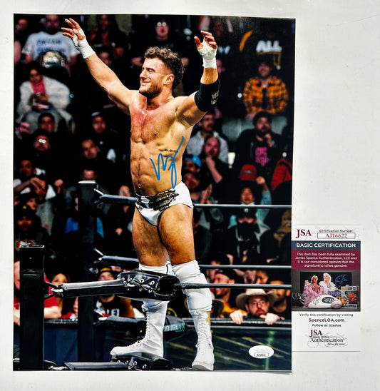 Maxwell Jacob Friedman “MJF” Signed AEW Wrestling Champion 11X14 Photo JSA COA