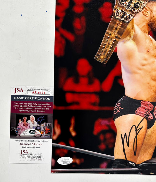 Maxwell Jacob Friedman “MJF” Signed AEW Wrestling Champion 11X14 Photo JSA COA