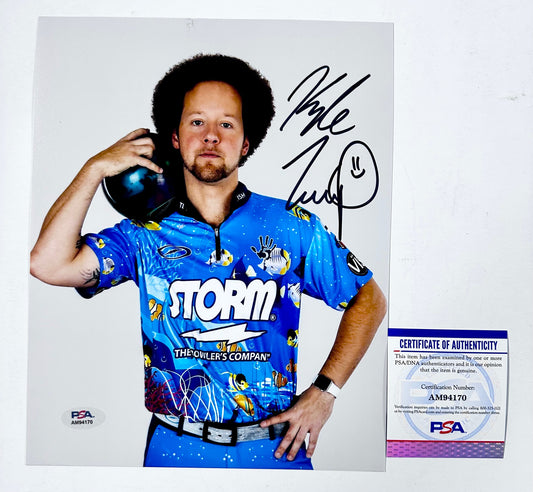 Kyle Troup Signed Professional 10X PBA Bowling Champion 8x10 Photo With PSA COA