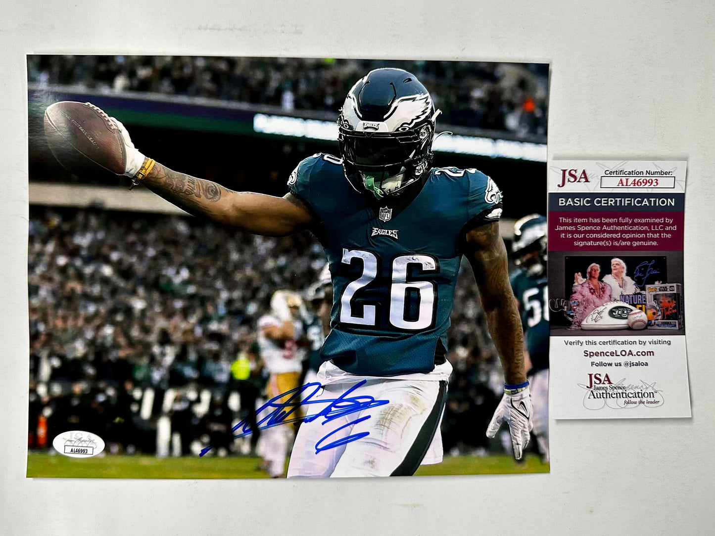 Miles Sanders Signed Philadelphia Eagles RB 8x10 NFL Photo With JSA COA