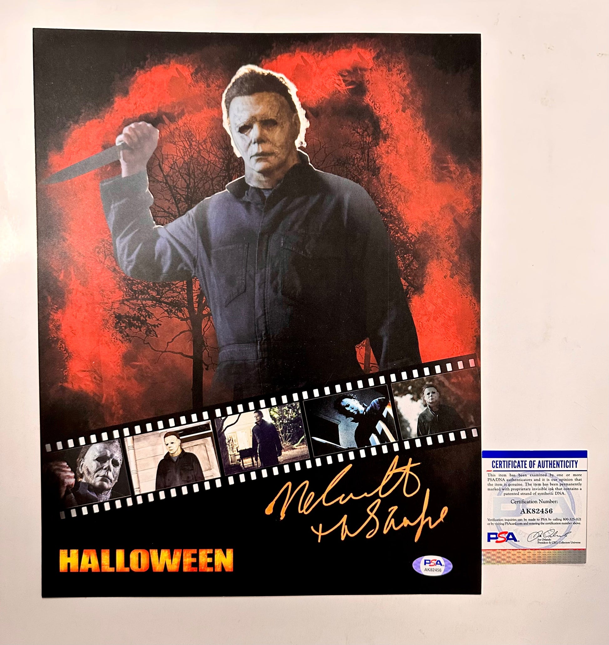 Nick Castle Signed Michael Myers Halloween 11x14 Photo Edit With PSA/DNA COA