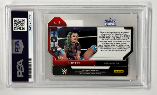Shotzi Blackheart Signed 2022 WWE Wrestling Prizm Card With PSA/DNA Slab COA