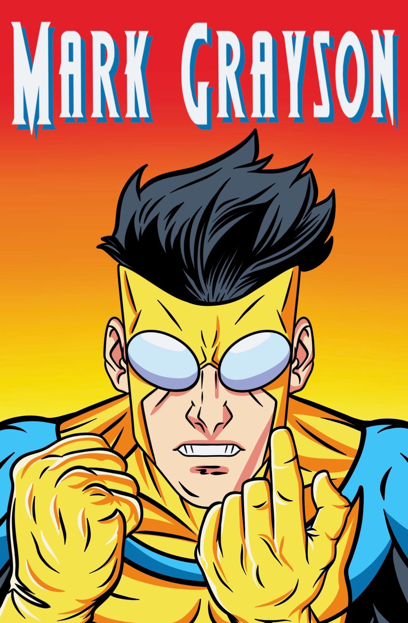MARK GRAYSON  TRIBUTE INVINCIBLE FOIL  BY SCOTT STRAKA  LTD 20 W/COA (Copy) (Copy)