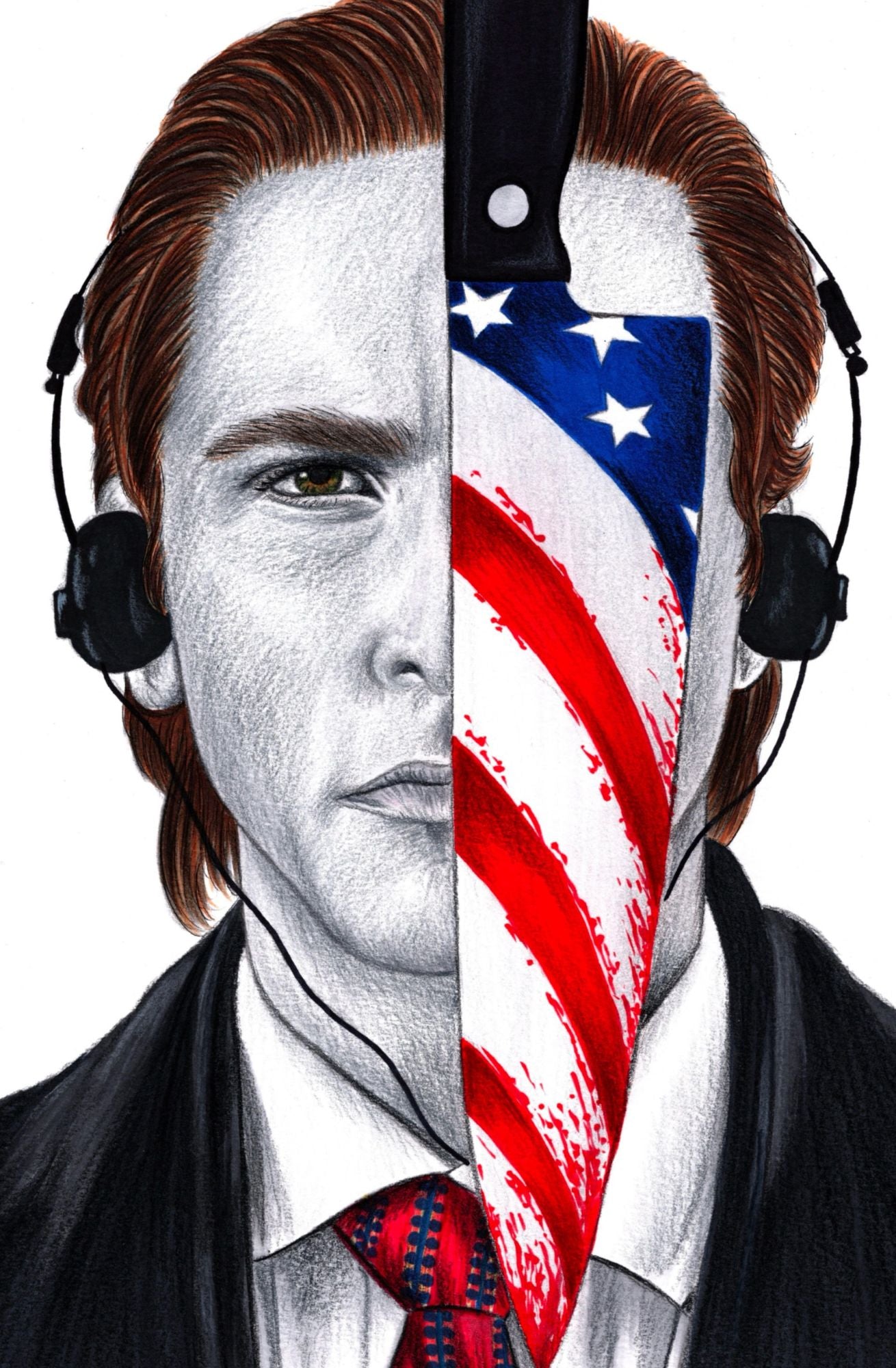 CHRISTIAN BALE AMERICAN PSYCHO EMBOSSED LTD 40 W/COA