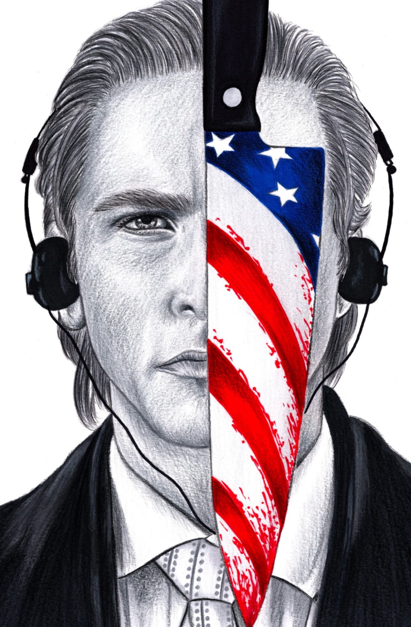 CHRISTIAN BALE AMERICAN PSYCHO COLOR SPLASH EMBOSSED LTD 40 W/COA