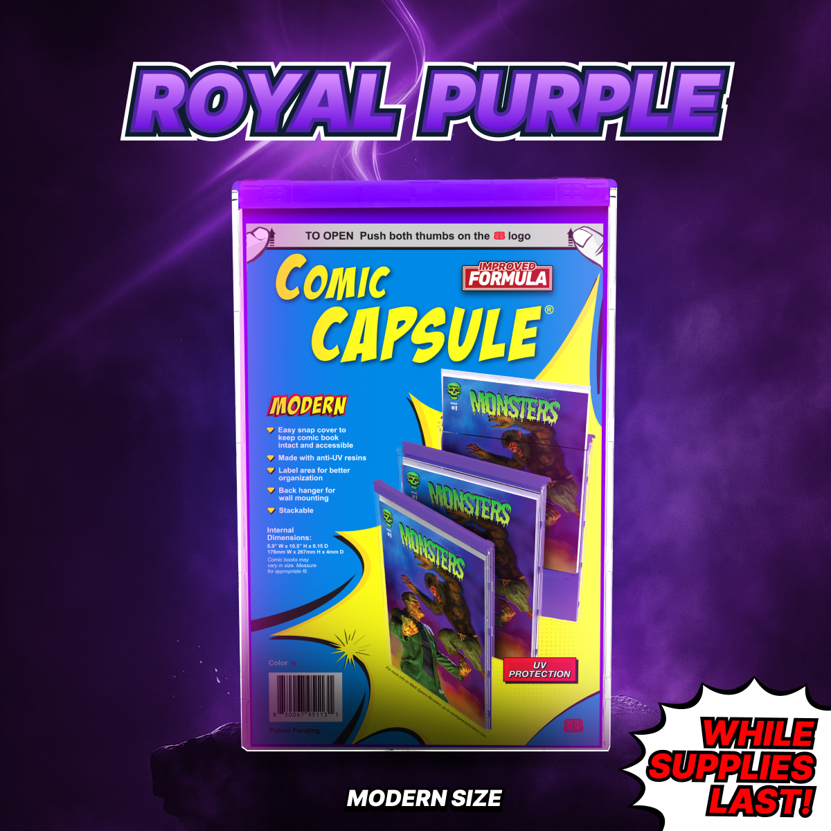 Purple Modern Size ComicCapsule