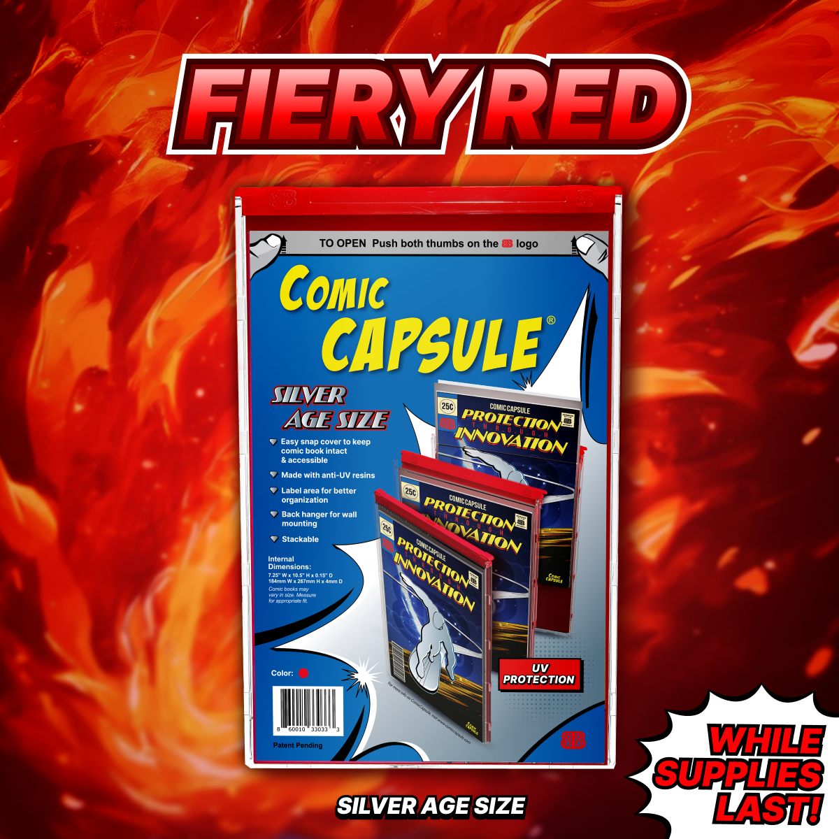 Red SILVER Age Size ComicCapsule