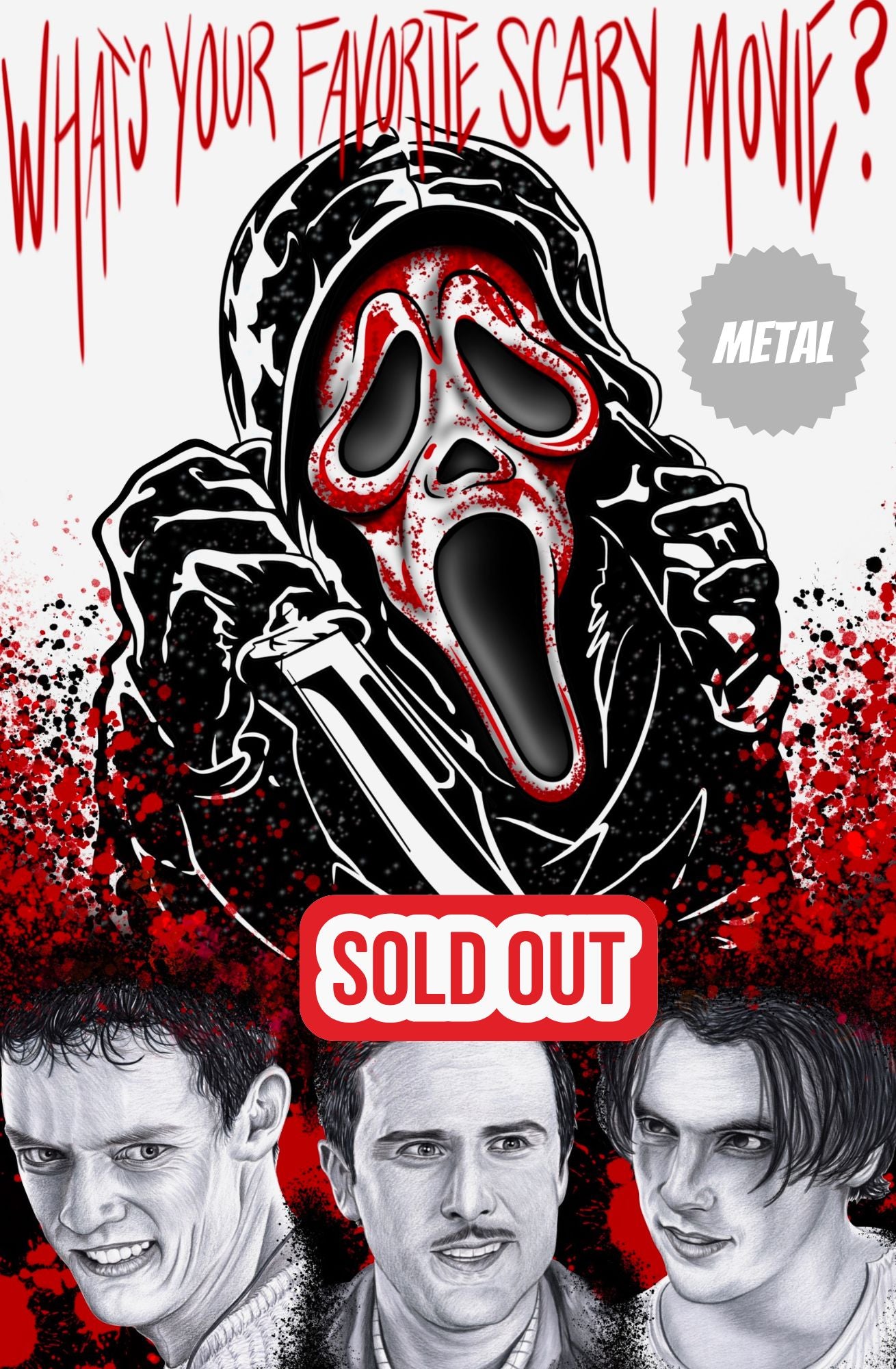 SCREAM WHITE VARIANT EXCLUSIVE PLATNIUM METAL SCOTT STRAKA (LTD 10)