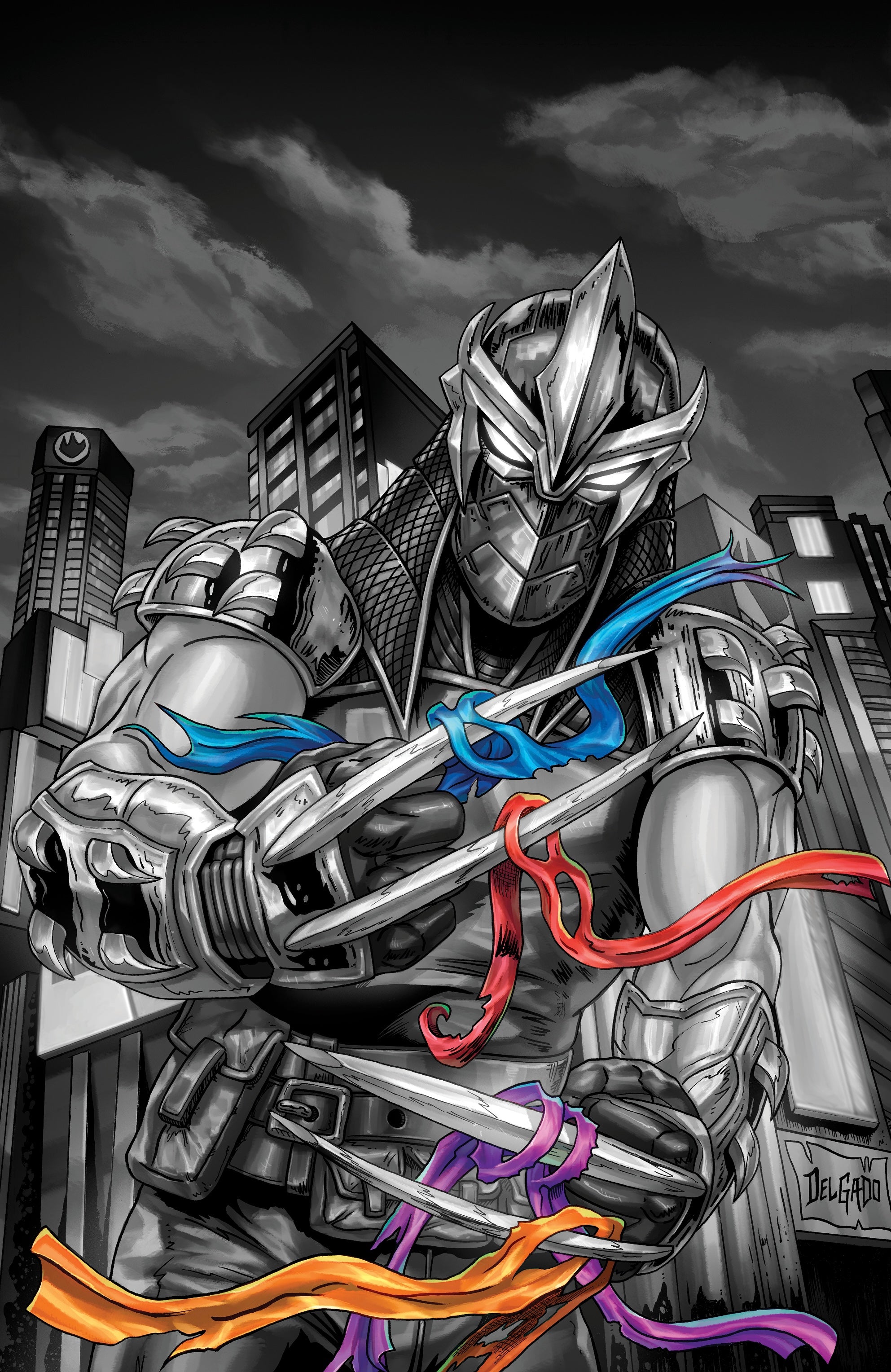 Shredder #1 Virgin variant ltd 500 W/coa by Artist Kevin Delgado