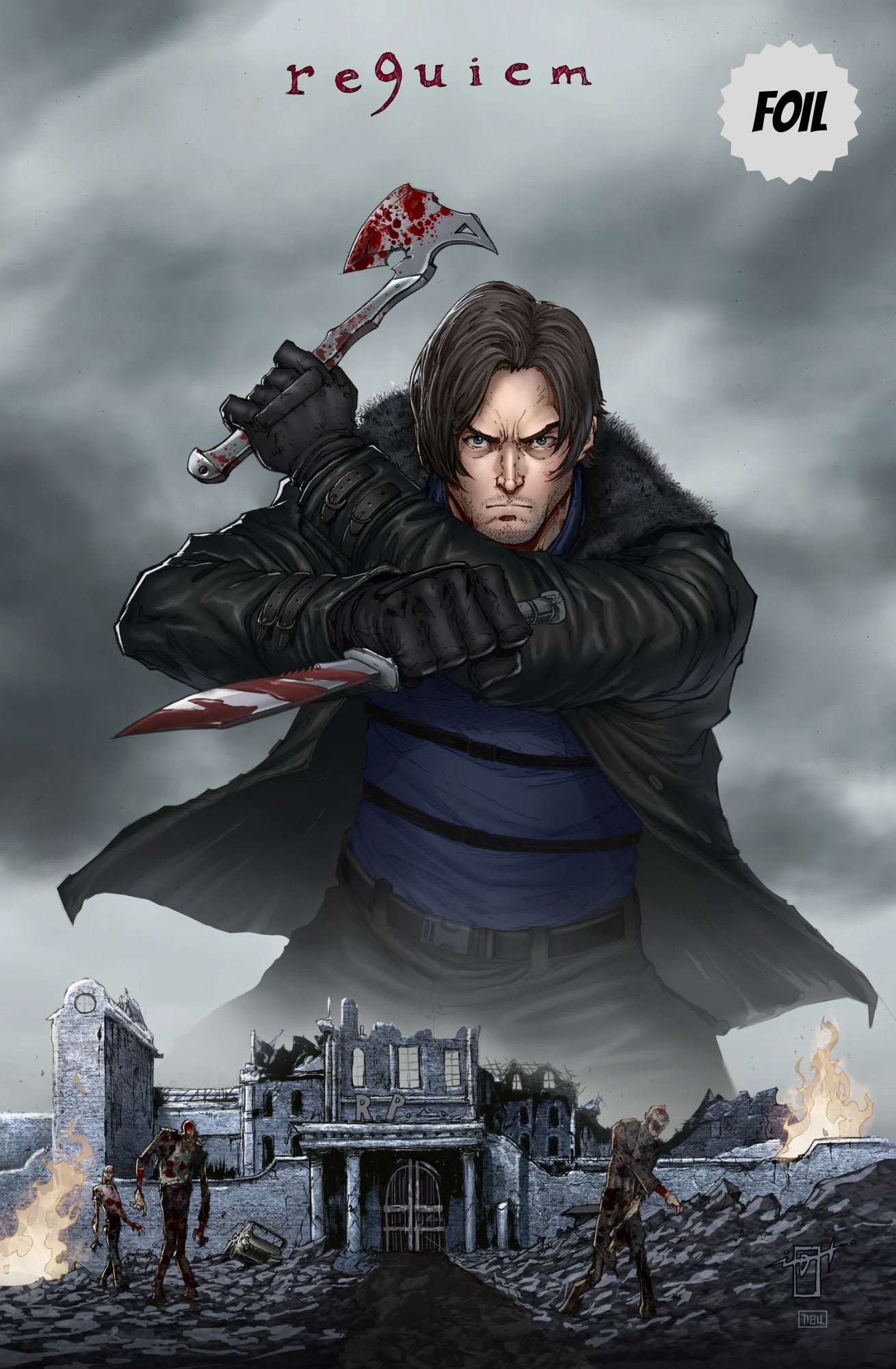 RESIDENT EVIL CRACKED FOIL C2E2 EXCLUISIVE (LTD 20) BY JONATHAN URIBE