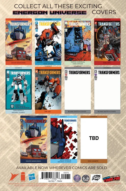 Transformers #25 - ECC NYCC Exclusive Franck Uzan & Martin Zavala Sketch Variant (10/08/25)