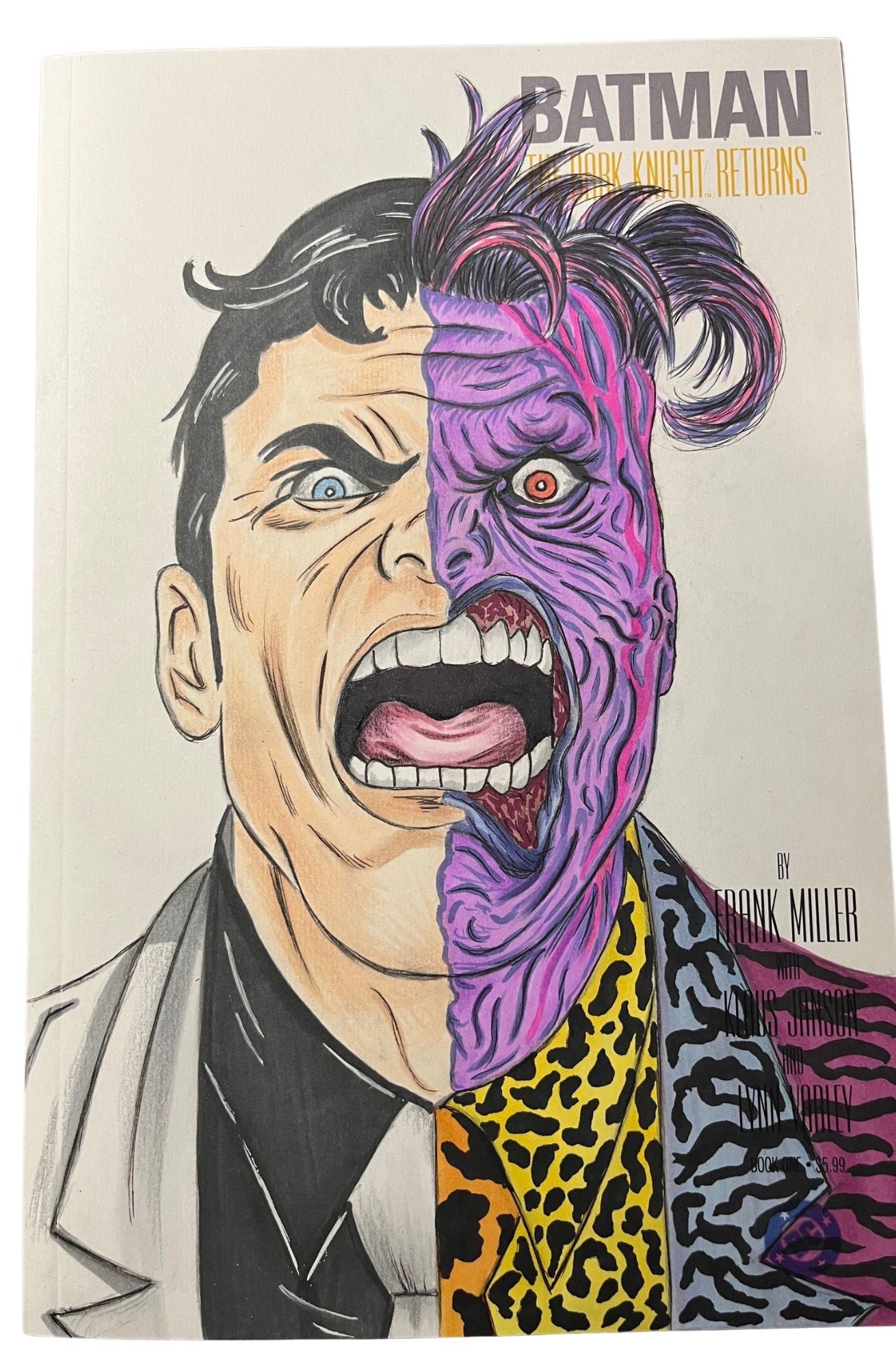 FULL COLOR SKETCH TWO FACE BY SCOTT STRAKA ON A BATMAN DARK NIGHT RETURNS BLANK #1
